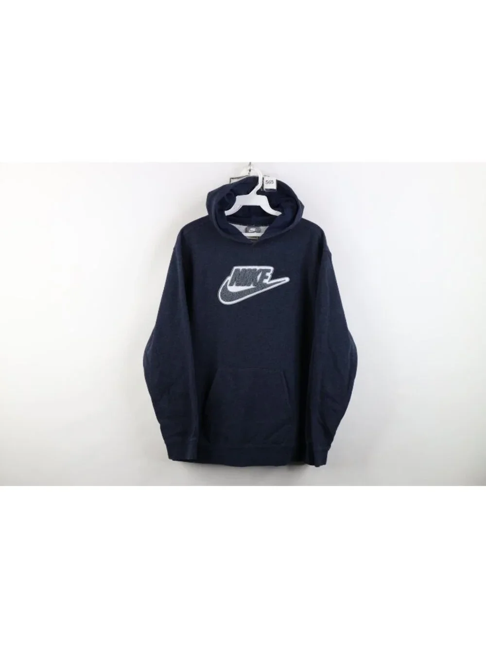Vintage Y2K Nike Womens XL Travis Scott Big Swoosh Felt Patch Hoodie Sweatshirt